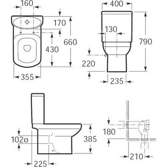 Унитаз напольный Roca Dama Senso 342517000 - фото 8