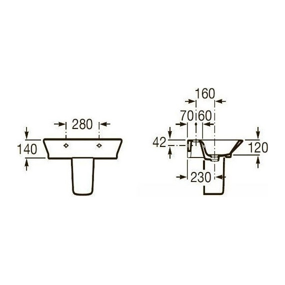 Полупьедестал Roca Gap 337471000 - фото, картинка 3 Полупьедестал Roca Gap 337471000 - фото 3