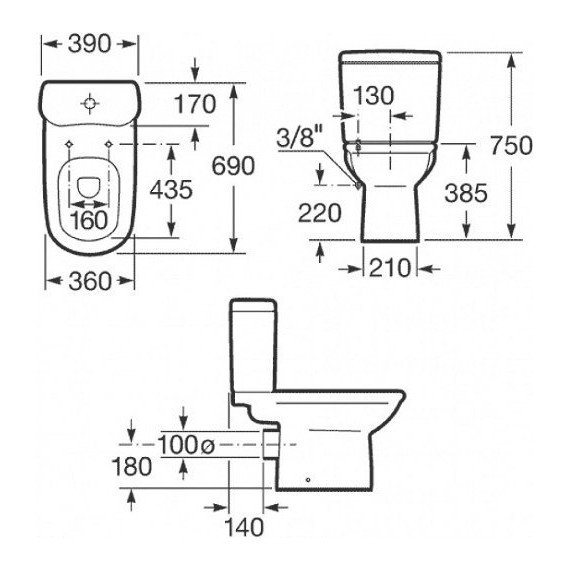 Унитаз-компакт Roca Giralda 342466000 - фото, картинка 6 Унитаз-компакт Roca Giralda 342466000 - фото 6