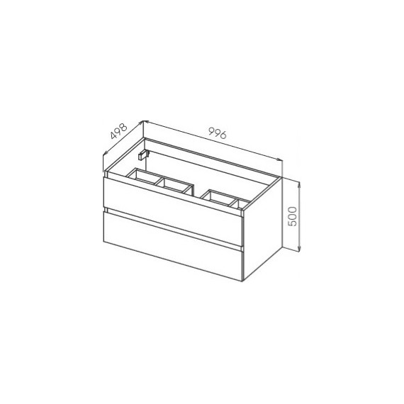 Тумба подвесная с раковиной Cezares MOLVENO-100-2C-SO-NR 100 см, Nero - фото 6