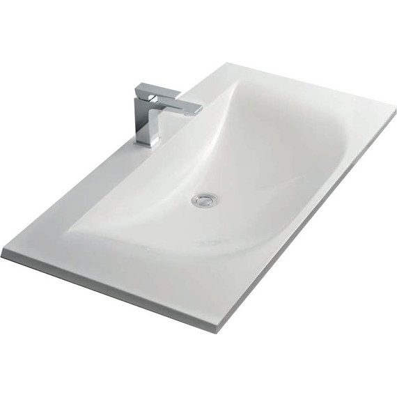 Тумба подвесная с раковиной Cezares MOLVENO-100-2C-SO-BG 100 см, Bianco Ghiaccio - фото 7