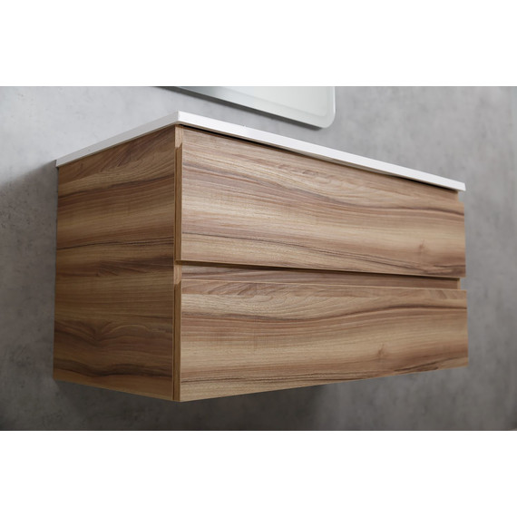 Тумба подвесная с раковиной Cezares MOLVENO-100-2C-SO-NN 100 см, Noce Nature - фото 4