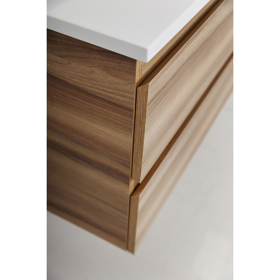 Тумба подвесная с раковиной Cezares MOLVENO-100-2C-SO-NN 100 см, Noce Nature - фото 3