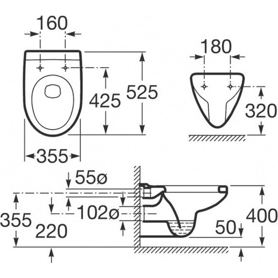 Унитаз подвесной Roca Victoria laura 34630300R - фото, картинка 5 Унитаз подвесной Roca Victoria laura 34630300R - фото 5