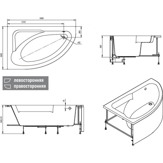 Ванна акриловая Roca Welna 160х100 см ZRU9302998 R - фото, картинка 3 Ванна акриловая Roca Welna 160х100 см ZRU9302998 R - фото 3