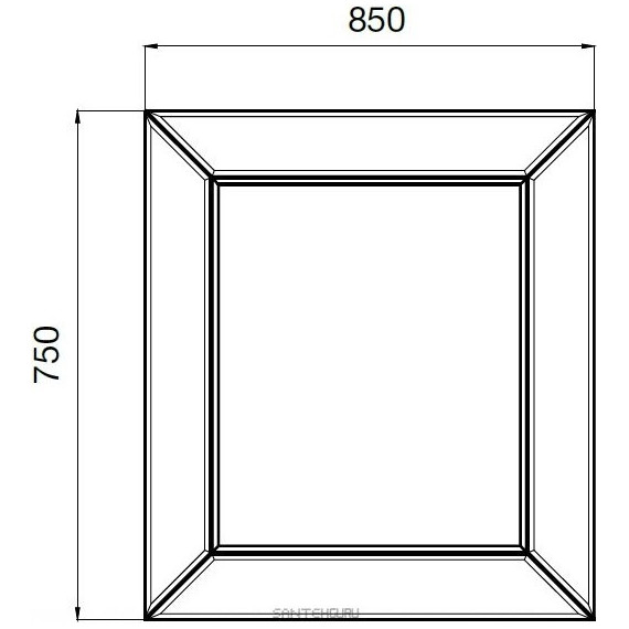 Зеркало ROCA America Evolution L 75 см ZRU9302950, матовое - фото 4