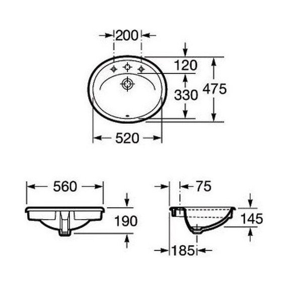 Раковина врезная на столешницу Roca Java 56 см 327863000 - фото 4