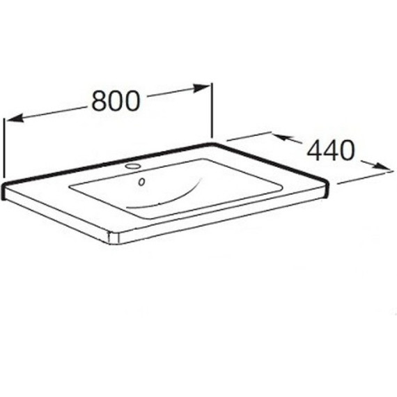 Тумба подвесная с раковиной Roca Ronda 80 см ZRU9303004, бетон/белый глянец - фото, картинка 10 Тумба подвесная с раковиной Roca Ronda 80 см ZRU9303004, бетон/белый глянец - фото 10