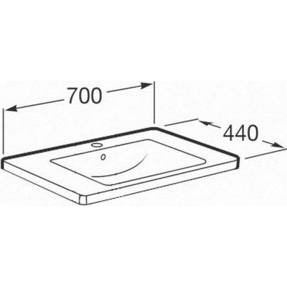 Тумба подвесная с раковиной Roca Ronda 70 см ZRU9302964, белый глянец/антрацит - фото, картинка 9 Тумба подвесная с раковиной Roca Ronda 70 см ZRU9302964, белый глянец/антрацит - фото 9