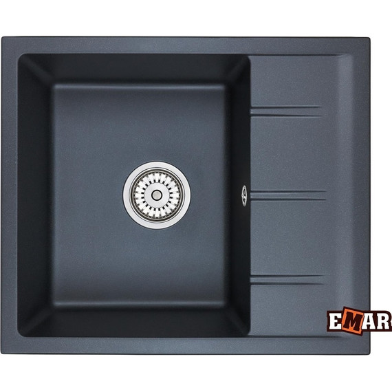 Кухонная мойка Emar EMQ-1580.Q, морион, Цвет производителя: морион - фото 