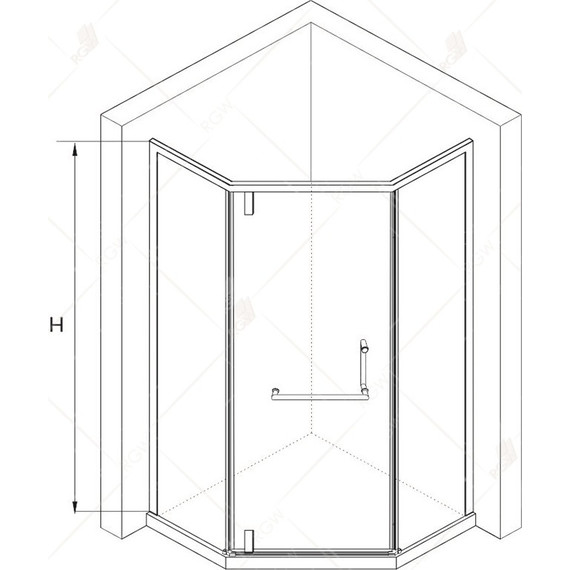 Душевое ограждение RGW HO-084B 100х100 см 350608400-34 (стекло 8 мм), черный/тонированное - фото 8