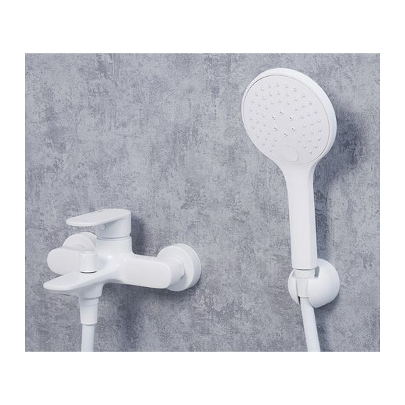 Смеситель для ванны WasserKraft Mindel 8501, белый - фото, картинка 4 Смеситель для ванны WasserKraft Mindel 8501, белый - фото 4