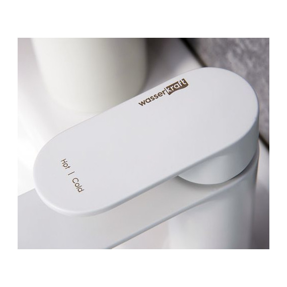 Смеситель для раковины WasserKraft Mindel 8503, белый - фото 7