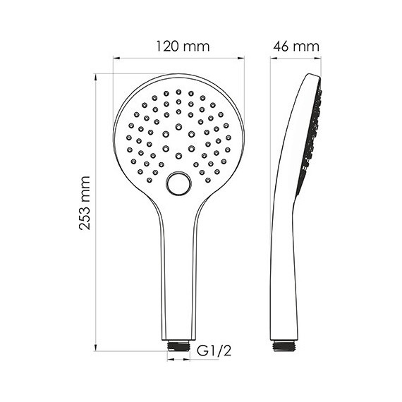 Ручной душ WasserKraft Mindel A155, белый - фото, картинка 2 Ручной душ WasserKraft Mindel A155, белый - фото 2