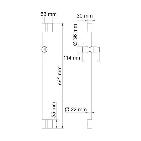 Душевая штанга WasserKraft Mindel A154, белый - фото, картинка 5 Душевая штанга WasserKraft Mindel A154, белый - фото 5
