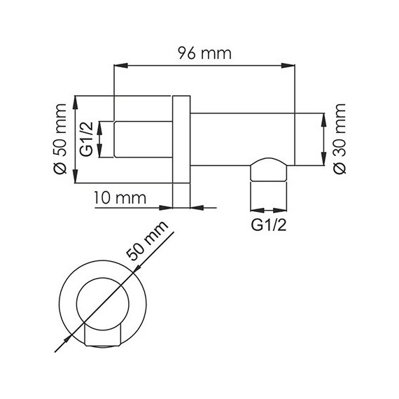 Шланговое подсоединение WasserKraft Mindel A147, белый - фото 2