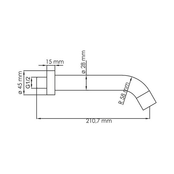 Излив для ванны WasserKraft Mindel A149, белый - фото 2