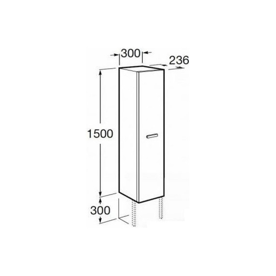 Пенал Roca Victoria Nord 30 см ZRU9000026, белый - фото, картинка 7 Пенал Roca Victoria Nord 30 см ZRU9000026, белый - фото 7
