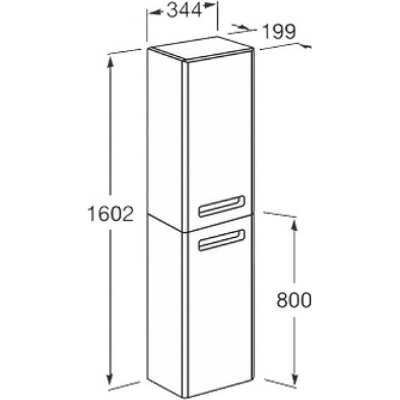 Пенал подвесной ROCA The GAP 35 см правый ZRU9302738, белый - фото, картинка 7 Пенал подвесной ROCA The GAP 35 см правый ZRU9302738, белый - фото 7