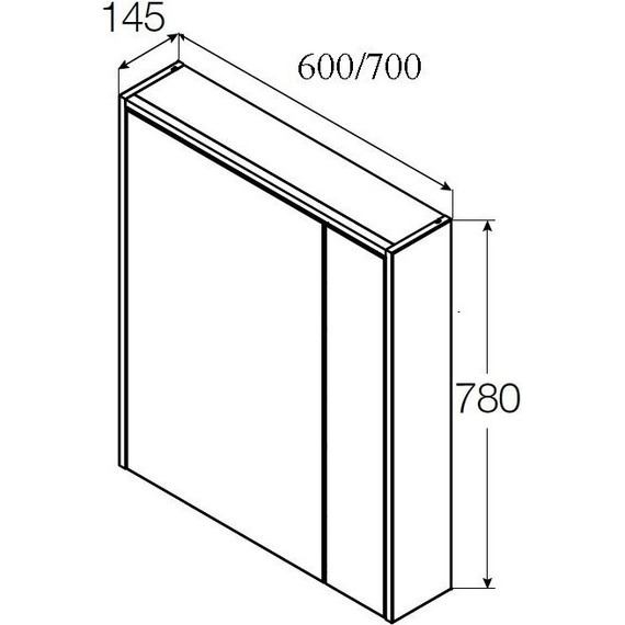 Зеркальный шкаф ROCA Ronda 60 см ZRU9302968, антрацит - фото 6