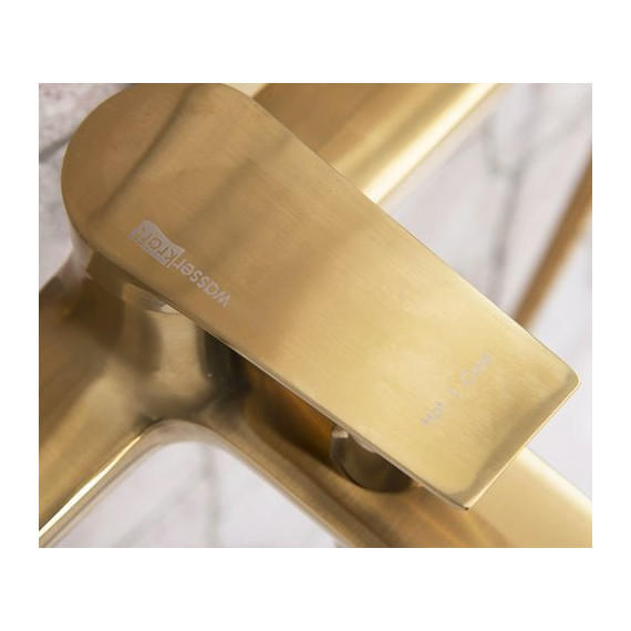 Смеситель для ванны WasserKraft Aisch 5501, золото - фото, картинка 5 Смеситель для ванны WasserKraft Aisch 5501, золото - фото 5