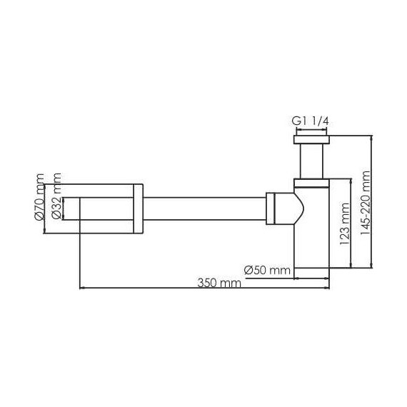 Сифон для умывальника WasserKraft Aisch A170, золото - фото 2