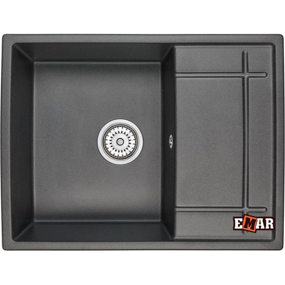 Кухонная мойка Emar EMQ-1650.Q, морион, Цвет производителя: морион - фото 