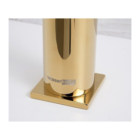 Смеситель для раковины высокий WasserKraft Sauer 7103H, золото - фото 7