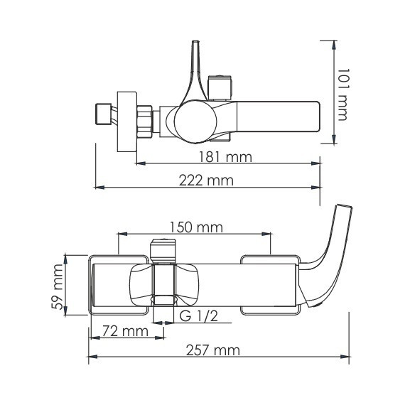 Смеситель для ванны WasserKraft Sauer 7101, золото - фото 9