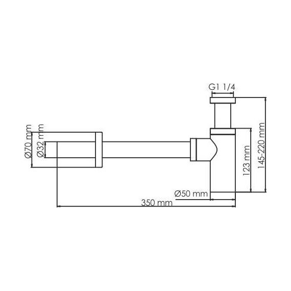 Сифон для умывальника WasserKraft Sauer A173, золото - фото 2