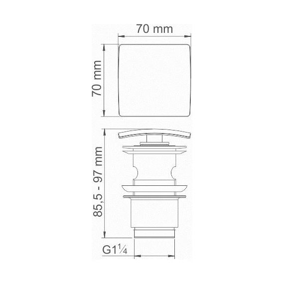 Донный клапан WasserKraft Sauer A168, золото - фото 2