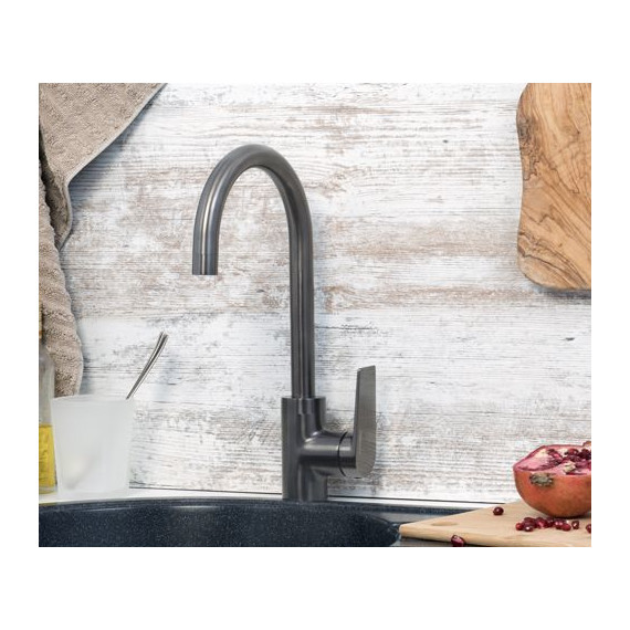 Смеситель для кухни WasserKraft Wiese 8407, оружейная сталь - фото 5