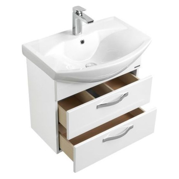 Тумба подвесная с раковиной Акватон Ария 65М см 1A1233K0AA010, белый - фото, картинка 5 Тумба подвесная с раковиной Акватон Ария 65М см 1A1233K0AA010, белый - фото 5