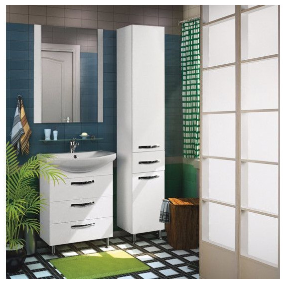 Пенал напольный Акватон Ария Н 34 см с корзиной 1A124303AA010 - фото 5