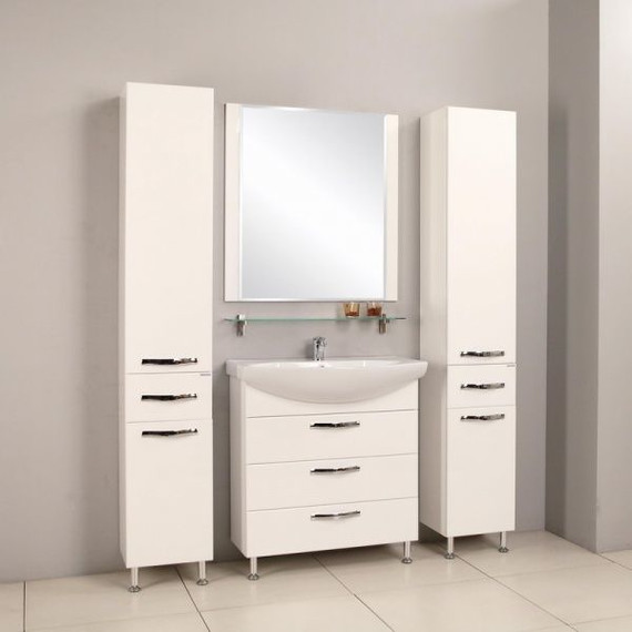 Тумба напольная с раковиной Акватон Ария 80Н см 1A1413K0AA010, белый - фото 6