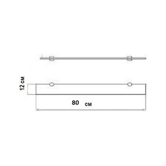 Полка для зеркала Акватон Ария 80 см 1A144603AA010 - фото 3