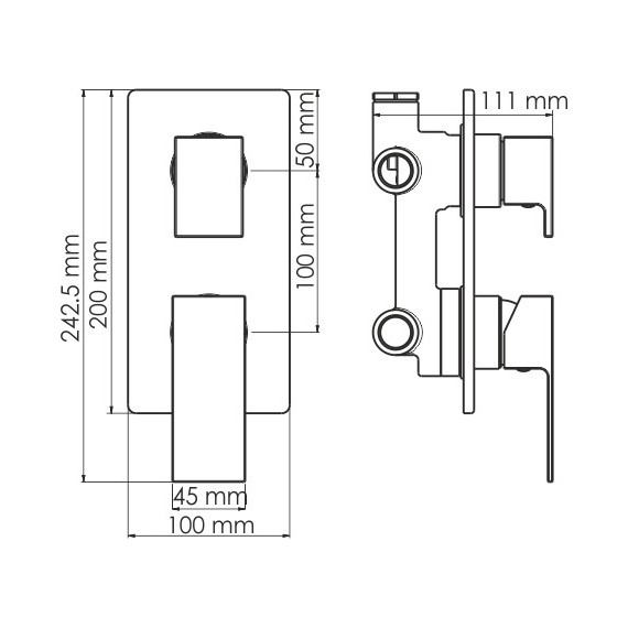 Смеситель для ванны WasserKraft Abens 2071, черный - фото 4