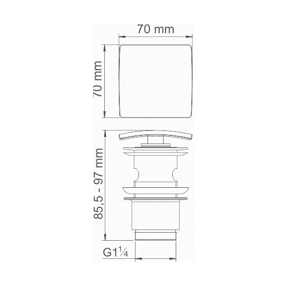 Донный клапан WasserKraft Abens A164, черный - фото 2