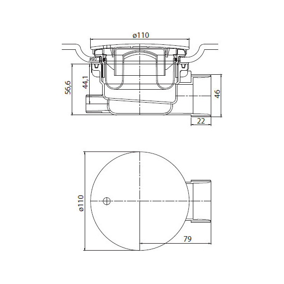 Сифон для душевого поддона Cezares CZR-01-90 - фото, картинка 3 Сифон для душевого поддона Cezares CZR-01-90 - фото 3