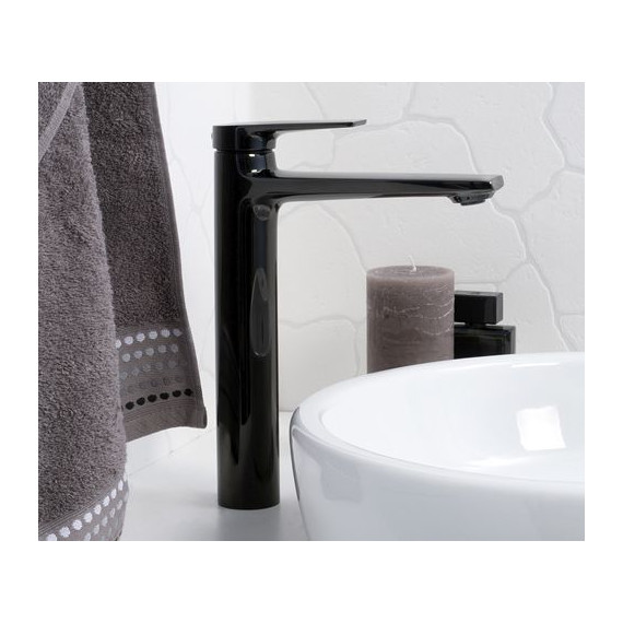 Смеситель для раковины высокий WasserKraft Glan 6603H, черный - фото 4