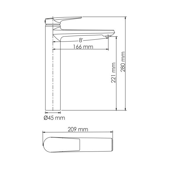 Смеситель для раковины высокий WasserKraft Glan 6603H, черный - фото 7