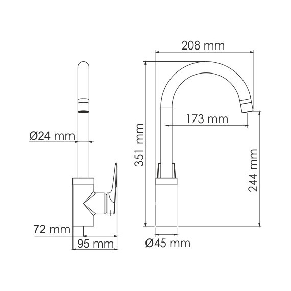 Смеситель для кухни WasserKraft Glan 6607, черный - фото 8
