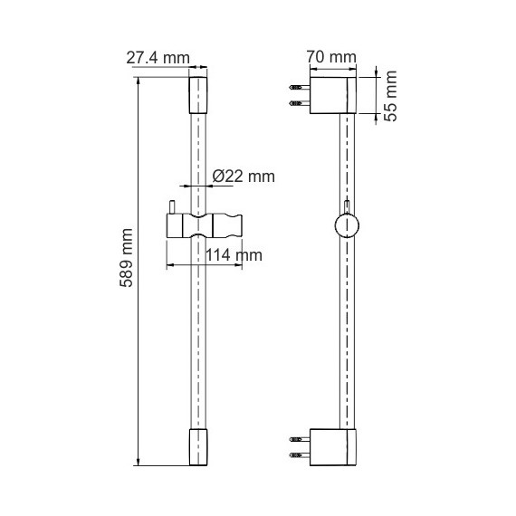 Душевая штанга WasserKraft Glan A191, черный - фото 2