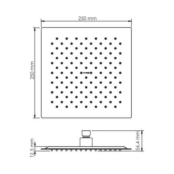 Верхний душ WasserKraft Glan A199, черный - фото 2
