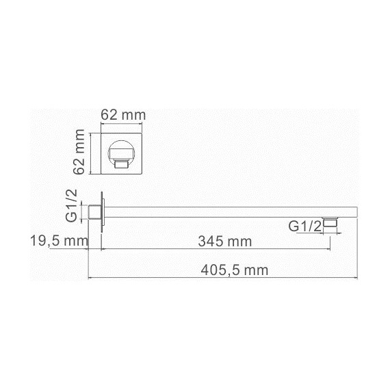 Кронштейн стеновой WasserKraft Glan A181, черный - фото 2