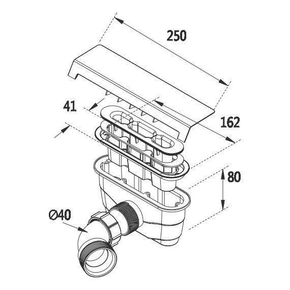 Сифон для душевого поддона Cezares TRAY-AS-01 - фото 2