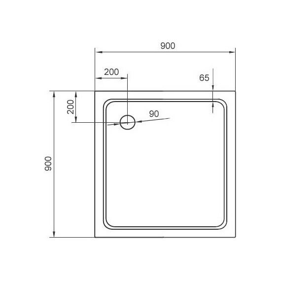 Поддон SMC Cezares TRAY-M-A-90-35-W 90х90 см - фото 3