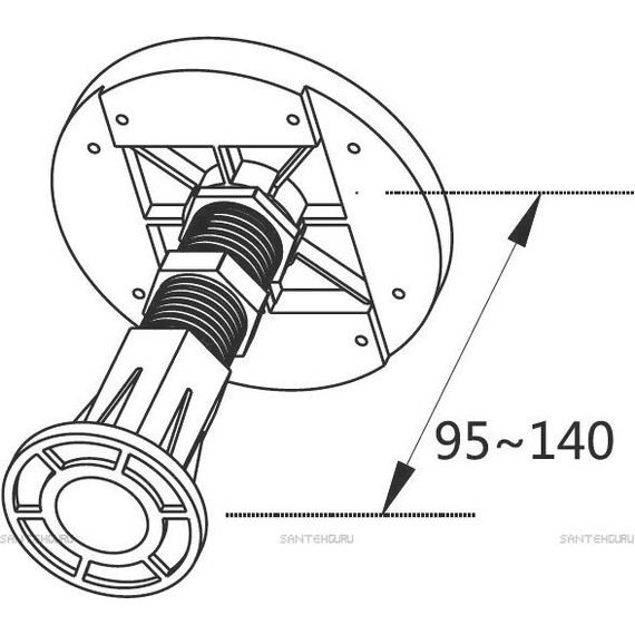 Ножки для поддона Cezares TRAY-LEGS-AS-10 - фото 2