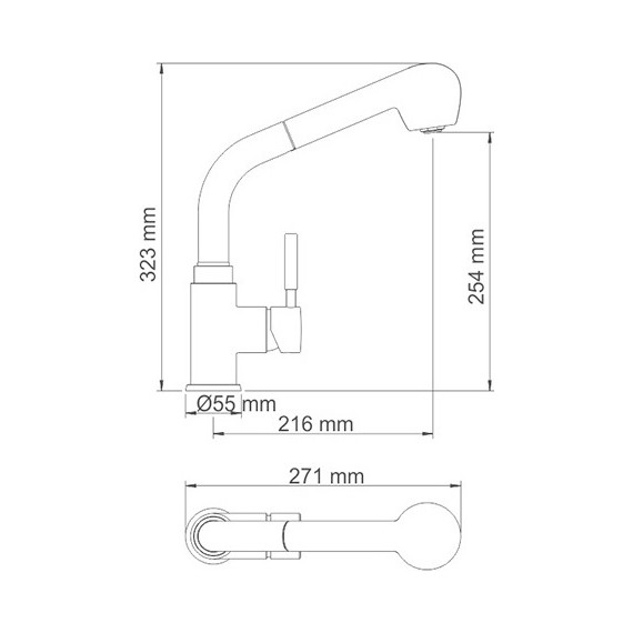Смеситель для кухни WasserKraft A8247, темная бронза - фото 4
