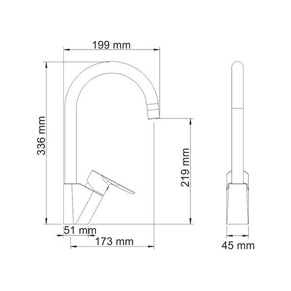 Смеситель для кухни WasserKraft Leine 3507 - фото 5